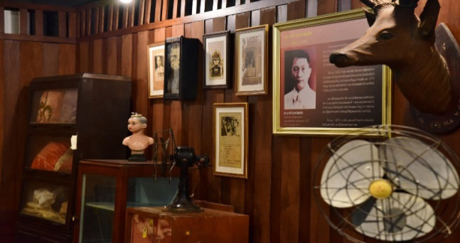 Interior exhibition showcases a  room in the past